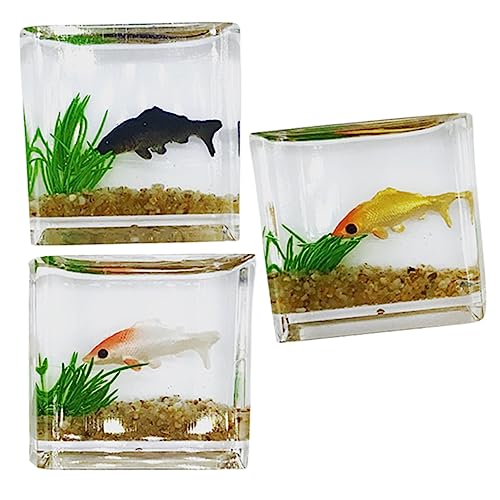 Generisch 3st Puppenhaus Aquarium Aquarienfilter Zubehör Anlage Tank Halter Schwimmbad Panzer Künstlich Kühler Schüssel Netz Saftig Wasser Fischglas Luft Plastik von Generisch