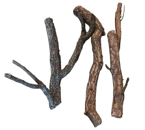 Generisch 3 Kork Äste 40-60 cm lang, Durchmesser ca. 7-8 cm, Terrarien, Vogelkäfige von Generisch