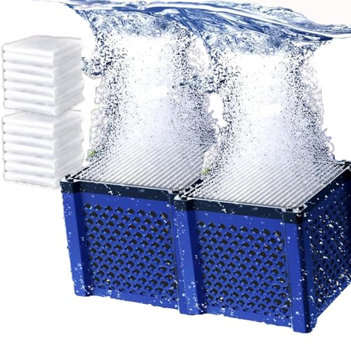 Generisch Aktivkohle Aquarium,Clever Cube Aktivkohle Pferde Filter Cube,Wassertrog Purifier Cube,Aktivkohlefilter Pferdetränke,für Teiche, Aquarium, Vorratstank (2PC) von Generisch
