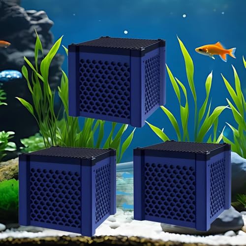 Generisch Aktivkohle Aquariumfilter Würfel - Clever Cub-e Aktivkohle Pferde, Wassertrog Purifier Cube, Eco Wasserreiniger für Teiche, Aquarium, Vorratstank & Pferdetränke (3pcs) von Generisch