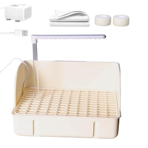 Generisch Badebecken - Automatische Vogel Badewanne Mit Pumpe Und Wasserzirkulation | Käfigzubehör als Badebehälter für Sittiche Finken Wellensittiche Unzertrennliche Kakadus und Aras von Generisch