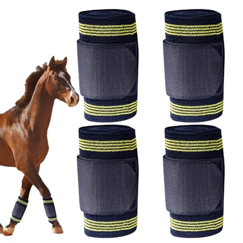 Generisch Beinbandagen für,Pferdebandagen Beine - 4 Stück Reitbeinbandage - Weiche Bandagen für, Pferdebeinbandagen, Stallbedarf, Reitstiefel, Pferdebeinschutz von Generisch