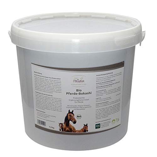 Bio Pferde-Bokashi 7,5 kg, Ergänzungsfuttermittel für Pferde mit wertvollen Allgäuer Kräutern, Original Effektiven Mikroorganismen und Weizenkleie von Generisch
