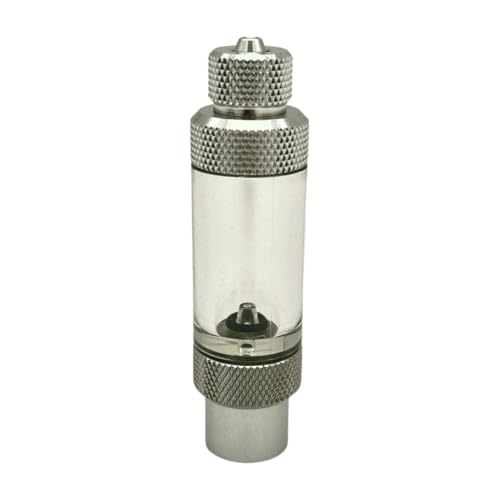 Generisch CO2 Blasenzähler aus Edelstahl, M10x1 Gewinde, für Aquarium Druckminderer und Schlauch (Druckminderer) von Generisch