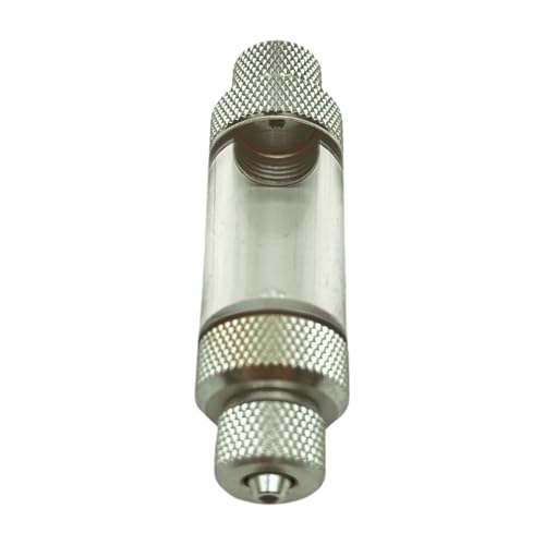 Generisch CO2 Blasenzähler aus Edelstahl, M10x1 Gewinde, für Aquarium Druckminderer und Schlauch (Schlauch) von Generisch