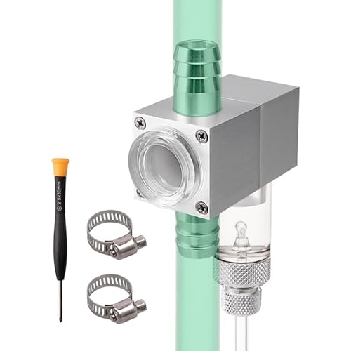 Generisch CO2 Inline Diffusor aus Edelstahl, 12/16 oder 16/22mm, mit 2 Schlauchschellen, für Aquarium (12/16mm) von Generisch