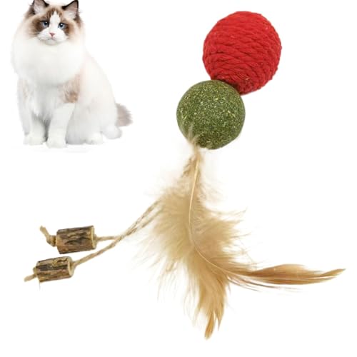 Generisch Cat Feather Toy, Teaser Toy for Kittens, Interactive Catnip Ball, Multifunctional Engaging Chew Training and Stress Relief Playset for Indoor Pets, 5.91inches Generisch Cat Feather Toy, Teaser Toy for Kittens, Interactive Catnip Ball, Multifunctional Engaging Chew Training and Stress Relief Playset for Indoor Pets, 5.91inches von Generisch