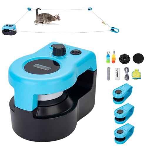 Generisch Cat Running Wheel Interactive Cats Toy, Cat Wheel Exerciser for Indoor Cats, Running Wheels, Auto/Remote Control DIY Adjustable Speed Mouse Hunting Toy (1 pcs) von Generisch