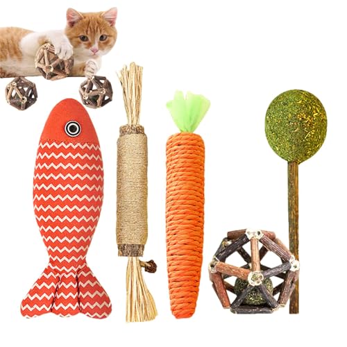 Generisch Cat Teething Toys, Teething Chewing Exercise Set, Interactive Oral Care for Pet Chewing, Tooth Cleaning Toy 14.96x3.94x3.94 inches for Indoor Cats Generisch Cat Teething Toys, Teething Chewing Exercise Set, Interactive Oral Care for Pet Chewing, Tooth Cleaning Toy 14.96x3.94x3.94 inches for Indoor Cats von Generisch