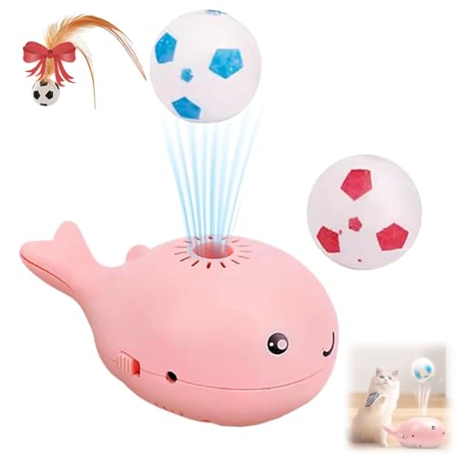 Generisch Cat Toy Ball, Electric Floating Cat Toy Ball – Interactive Motion-Activated Whale Design, Silent Operation, Ideal for Indoor Cats & Kittens (pink) von Generisch
