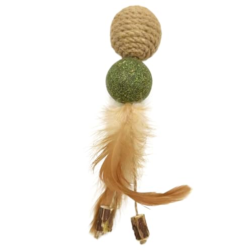 Generisch Cat Toy Feather, Indoor Exercise Toy, Kitten Catnip Ball, Chewing Training Device, Interactive Plaything and Fun Activity for Bored Pets, Cats and Kittens, 5.91inches Generisch Cat Toy Feather, Indoor Exercise Toy, Kitten Catnip Ball, Chewing Training Device, Interactive Plaything and Fun Activity for Bored Pets, Cats and Kittens, 5.91inches von Generisch