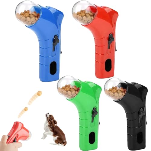 Generisch Cat Treat Shooter Gun, Interactive Dog Food Catapult, Pet Treat Snack Dispenser Toy for Dog Cat Exercise Training, Handheld Pet Treat Launchers (Mix*4) von Generisch