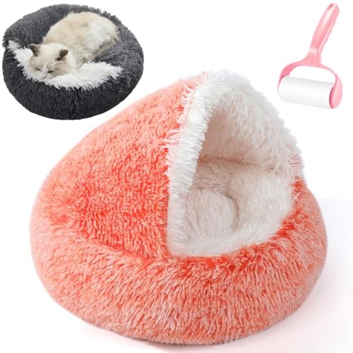 Generisch Cozy Pet Bed,Winter Hooded Covered Pets Nest,Warming Washable Anti Slip Pets Sleeping Bag,Breathable Pet Bed for Small Cats Dogs All Seasons von Generisch