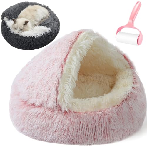 Generisch Cozy Pet Bed,Winter Hooded Covered Pets Nest,Warming Washable Anti Slip Pets Sleeping Bag,Breathable Pet Bed for Small Cats Dogs All Seasons von Generisch