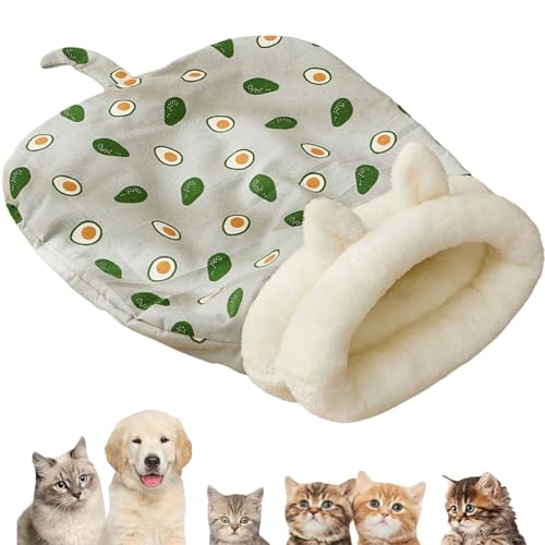 Generisch Cozy Pet Nest for Cats and Dogs, Cat Dog Sleeping Bag for Indoor, Portable Pet Sleeping Bag for Small Cats and Dogs, Cozy & Soft Plush, Warm Indoor Feline Bed (D) von Generisch