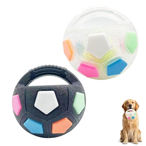 Generisch Der Mellow Dog Beruhigungsball mit Griff, interaktives Wurf- und Apportierspielzeug für das Training, interaktives Hundespielzeug in Fußballform (2PCS-A) von Generisch