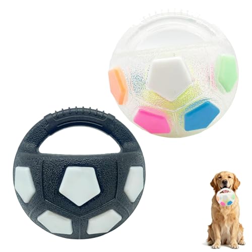 Generisch Der Mellow Dog Beruhigungsball mit Griff, interaktives Wurf- und Apportierspielzeug für das Training, interaktives Hundespielzeug in Fußballform (2PCS-C) von Generisch