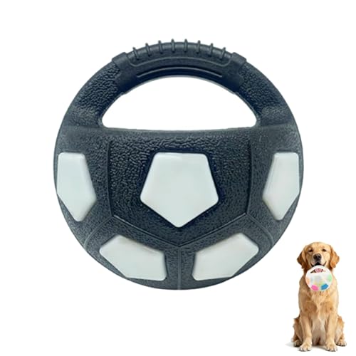 Generisch Der Mellow Dog Beruhigungsball mit Griff, interaktives Wurf- und Apportierspielzeug für das Training, interaktives Hundespielzeug in Fußballform (Black-B) von Generisch