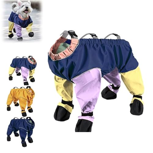 Generisch Dirty Proof Pet Paws Protector, 2025 New Dog Boots Leggings Waterproof Dog Pants, Dog Raincoat with Boots, Dirty-Proof Dog Outdoor Walking Running Hiking Booties (M,Vibrant Color Mixtur) von Generisch