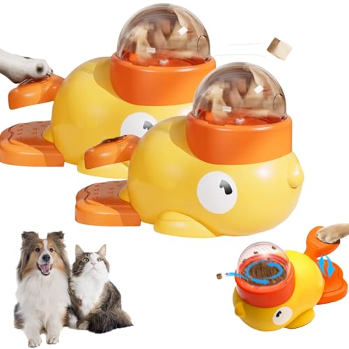 Generisch Dog Interactive Treat Dispenser Toy, 2-in-1 Interactive Dog Puzzle Toy, Duck Food Dispenser - Duck Food Interaction Pet Toys for Dogs and Cats (2Pcs) von Generisch