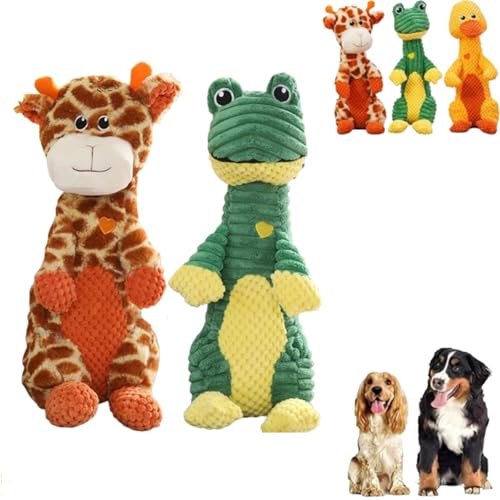 Generisch Durachew Dog Toy, Wowpetsmart Invincible Chewanimals, Chewanimal - Designed for Strong Chewers, Wowpetsmart for Heavy Chewers,Squeaky Stuffed Plushy Dog Toy (A+C) von Generisch