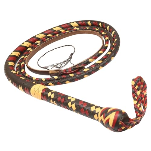 Generisch Echte Bullenlederpeitsche Bullwhip Bunt in 3FT bis 8FT, handgemacht mit 12 Stränge (8FT ~ 244cm) von Generisch