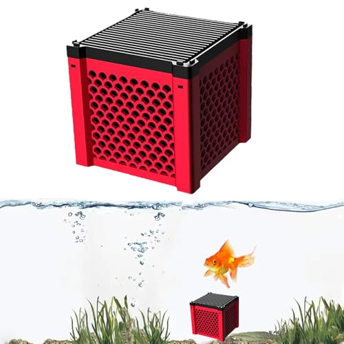 Generisch Eco-Aquarium Wasserreiniger-Würfel, Aquarium-Würfel, Filter-Reinigungströge, Aktivkohle-Filterwürfel für Aquarien, Pferdetröge (rot) von Generisch