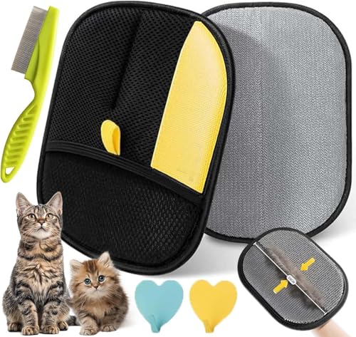 Generisch Fellmagnet, Fell Magnet Handschuh, Wiederverwendbare, Doppelseitiger Tierhaarentferner für Katzen & Hunde, Tierhaarhandschuhe zum Reinigen von Kleidung und Möbeln ﻿ (1 Stück) von Generisch