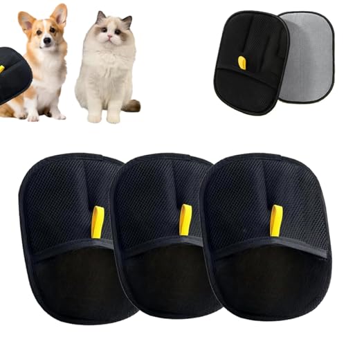 Fellentfernungshandschuh, 2025 New Fellmagnet Tierhaarentferner Handschuh, Fell Magnet Pet Hair Remover Glove, Für Verwendet für Reinigung,Haarentfernung füR Haustiere und Schönheitszwecke (3 Stück) von Generisch