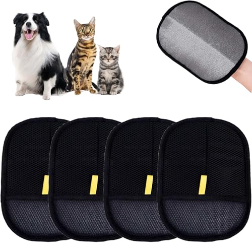 Generisch Fellmagnet Katzenhaare Handschuh, Fell Magnet Handschuh, Fell Magnethandschuhe FüR Katzen, Tierhaare Entfernen Fellmagnet, Wiederverwendbare Doppelseitige Antistatikhandschuhe (4 Stück) von Generisch