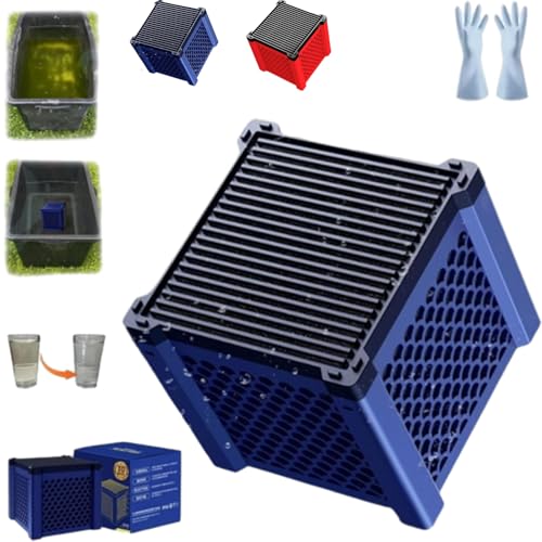 Generisch Filternatur Pferde-Tränkenfilter, Stock Tank Pool Filter mit Aktivkohle und Filterbaumwolle, Kohlenstoff-Wasserreinigerwürfel für Pferde, Teiche, Aquarium (Blau, 5) von Generisch