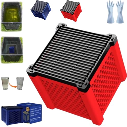 Generisch Filternatur Pferde-Tränkenfilter, Stock Tank Pool Filter mit Aktivkohle und Filterbaumwolle, Kohlenstoff-Wasserreinigerwürfel für Pferde, Teiche, Aquarium (Rot, 5) von Generisch
