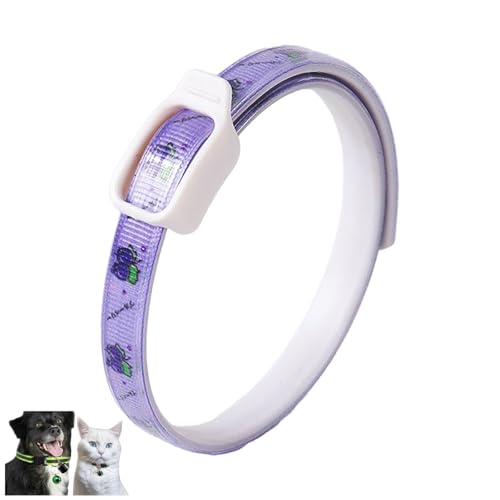 Generisch Floh- und Zeckenschutz Halsband für mittelgroße Hunde Fell-Freund Wasserdicht, bis 25kg (Lila) von Generisch