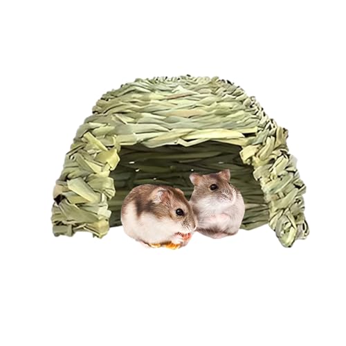 Generisch Grashaus für Kaninchen, Strohhaus für Hasen,Klappbetten Meerschweinchenverstecke | Kleintier-Spielversteckbett, Haustier-Heubett-Spielhaus, Kleintier-Lebensraum-Dekoration von Generisch