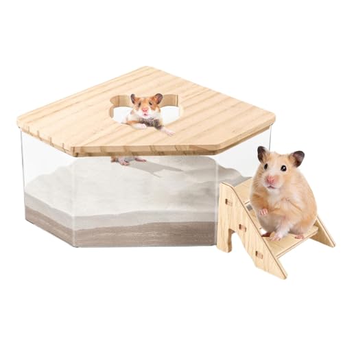 Generisch Hamster-Sandbadebox – Vollständig Transparente Mehrzweck-Hamstertoilette Mit Treppe, Tier-WC-Badewanne, Hamster-Ausgrabungsbox Für Hamster – Klein, Pentagon Generisch Hamster-Sandbadebox – Vollständig Transparente Mehrzweck-Hamstertoilette Mit Treppe, Tier-WC-Badewanne, Hamster-Ausgrabungsbox Für Hamster – Klein, Pentagon von Generisch