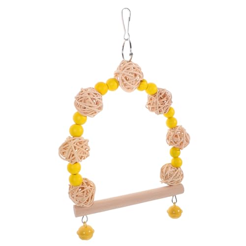 Generisch Haustier-Vogel-Spiegel- Zum Aufhängen Pole Käfig Vogel Steht Vogelsittiche Hocken Glocke Stall Im Freien Ratte Hühnerschaukel Futterspender Papageienständer Barsch Hölzern von Generisch