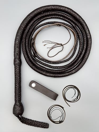Generisch Heavy Bullenlederpeitsche Bullwhip in Braun, 3FT-10FT (4FT ~ 122cm) von Generisch