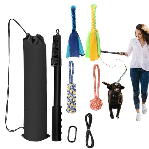 Generisch Hundeflirtstange - Tauziehspielzeug, Interaktiver Hunde | Teaser-Stab, einziehbares Hundestangen-Spielzeug, Flirt-Stick für das Training und Spielen Generisch Hundeflirtstange - Tauziehspielzeug, Interaktiver Hunde | Teaser-Stab, einziehbares Hundestangen-Spielzeug, Flirt-Stick für das Training und Spielen von Generisch