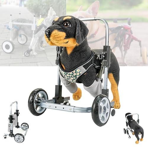 Generisch Hunderollstuhl for die Vorderbeine, verstellbarer 4-Rad-Hundewagen, leichter Haustierrollstuhl mit Gehhilfen for die Vorderbeine, Mobilitätshilfen for behinderte Hinterbeine, Beinschiene und Generisch Hunderollstuhl for die Vorderbeine, verstellbarer 4-Rad-Hundewagen, leichter Haustierrollstuhl mit Gehhilfen for die Vorderbeine, Mobilitätshilfen for behinderte Hinterbeine, Beinschiene und von Generisch