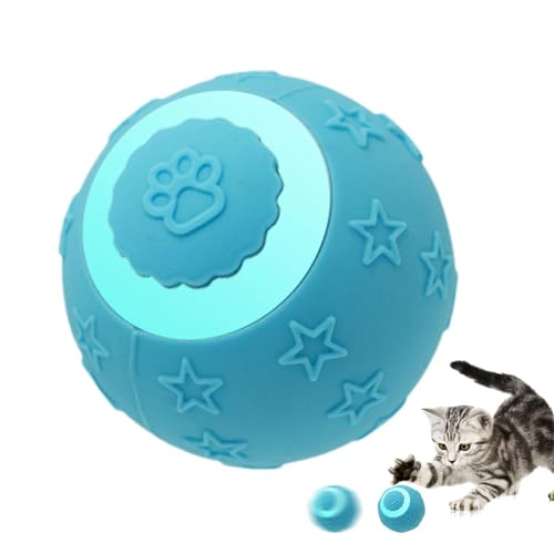 Generisch Intelligentes Ball-Katzenspielzeug, selbstrollendes Ball-Hundespielzeug | Intelligentes Katzenspielzeug, Katzenbälle,Wiederaufladbares Katzen-Übungsspielzeug, 2 Modi, Katzenballspielzeug für von Generisch