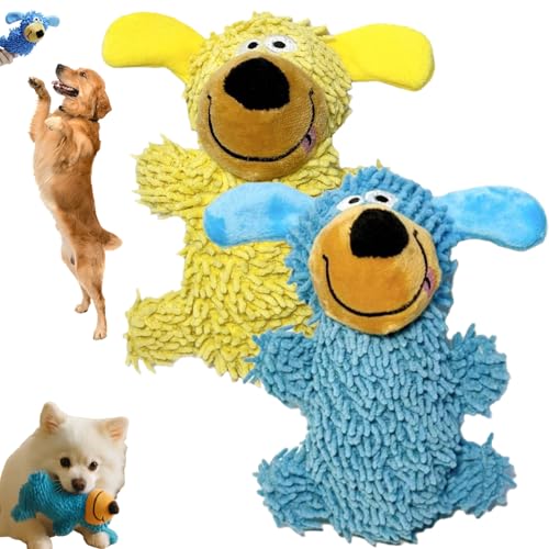 Generisch Ipawsplus Squeaky Dog Plush Toy, Crinkly Soft Interactive Plush Animal Toys, Dog Chew Toys for Interactive Play Fun (Blue) von Generisch