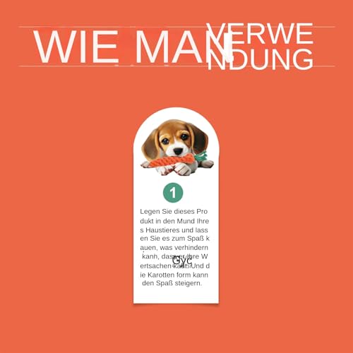 Generisch Karottenkatze Spielzeug, Hundewagen -Karottenspielzeug - Kätzchen Seilspielzeug | Interaktive Kaute Seilpupfhundanreicherungsreinigung für Langeweile Relief mentale Stimulation von Generisch