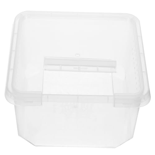 Generisch Kasten Kletterbox für Haustiere Schneckengehege klare Behälter zum Füttern Reptil Abteil glasbehälter glasgefäß gehäuse praktischer Futterbehälter Fressgehege Plastik Transparent von Generisch