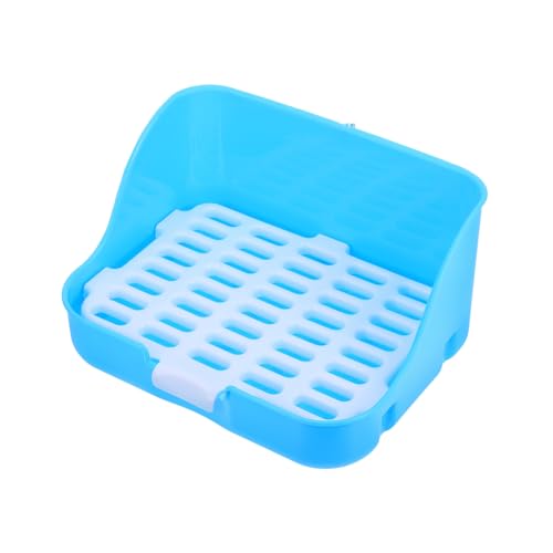 Generisch Kasten Töpfchentoilette Für Kaninchen Hund Stall Kleiner Meerschweinchenkäfig Windeln Haustier Hasen-PIPI-Pads Ding Kiste Vlies Wurf Käfige Ratte Schweine Heu Liner Sky-Blue Abs von Generisch