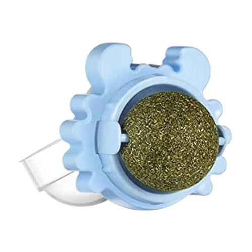 Generisch Katze-Nip-Ball,Tragbares Katzenminze-Spielzeug, essbare Bälle, drehbares Katzenminze-Kugel-Katzenspielzeug - Drehbare Indoor-Katzenspielzeug-Katzen-Wanddekoration von Generisch