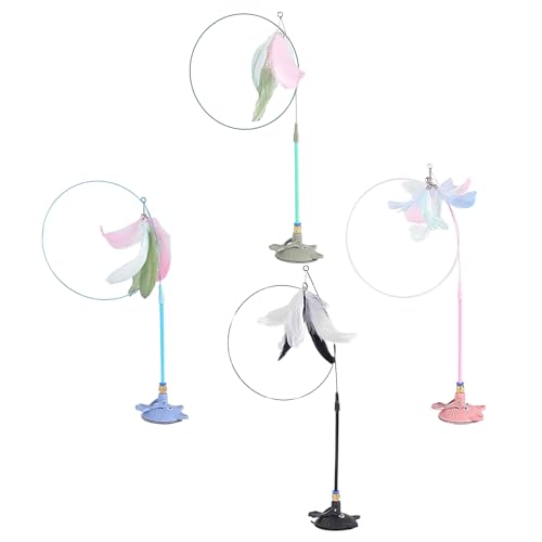 Generisch Katzen Spielzeug Mit Saugnapf Und Feder - 4X Katzenangel mit Federn - Interaktives Jagdspiel Für Alle Rassen – Indoor Beschäftigung Gegen Langeweile Bei Kätzchen Generisch Katzen Spielzeug Mit Saugnapf Und Feder - 4X Katzenangel mit Federn - Interaktives Jagdspiel Für Alle Rassen – Indoor Beschäftigung Gegen Langeweile Bei Kätzchen von Generisch