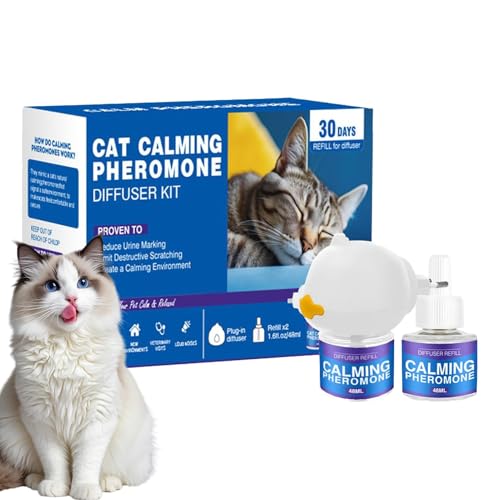 Generisch Katzenberuhigungsdiffusor, Katzenpheromone beruhigen Diffusor Refill | Reduzieren Sie das Kratzerdiffusor - 60-Stecker in der beruhigenden Linderung von Stress nachzuführen von Generisch