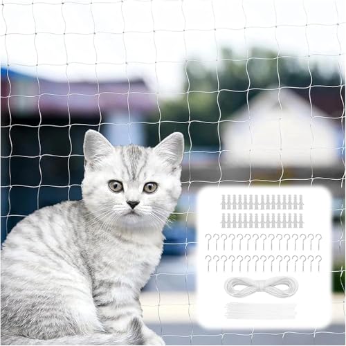 Generisch Katzennetz Für Balkon 3x8m- Katzennetz Drahtverstärkt Transparent - Robust Verdicktes Katzenschutznetz Balkon Für Katzen Zur Sicherung Von Balkon, Terrassen, Fenstern, Türen, Zäune Generisch Katzennetz Für Balkon 3x8m- Katzennetz Drahtverstärkt Transparent - Robust Verdicktes Katzenschutznetz Balkon Für Katzen Zur Sicherung Von Balkon, Terrassen, Fenstern, Türen, Zäune von Generisch