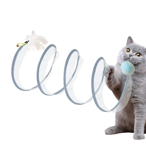 Generisch Katzenspielzeug für den Innenbereich | Katzentunnel, röhrenförmiges Katzenspielzeug - Tragbares interaktives Haustier-Abenteuer-Tunnelspielzeug, interaktives Katzenfederspielzeug für Katzen, von Generisch