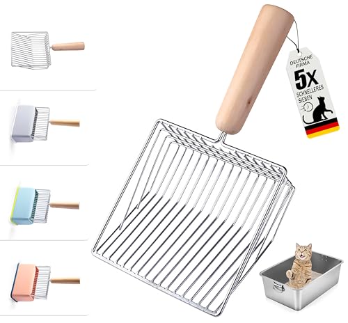 PQTETRA Katzenstreuschaufel aus Metall, Katzenschaufel mit Behälter, Katzenklo Schaufel Edelstahl, Katzenkloschaufeln, Katzenstreu Schaufel, Katzentoilette Schaufel,Streuschaufel Katzenklo Zubehör PQTETRA Katzenstreuschaufel aus Metall, Katzenschaufel mit Behälter, Katzenklo Schaufel Edelstahl, Katzenkloschaufeln, Katzenstreu Schaufel, Katzentoilette Schaufel,Streuschaufel Katzenklo Zubehör von PQ TETRA